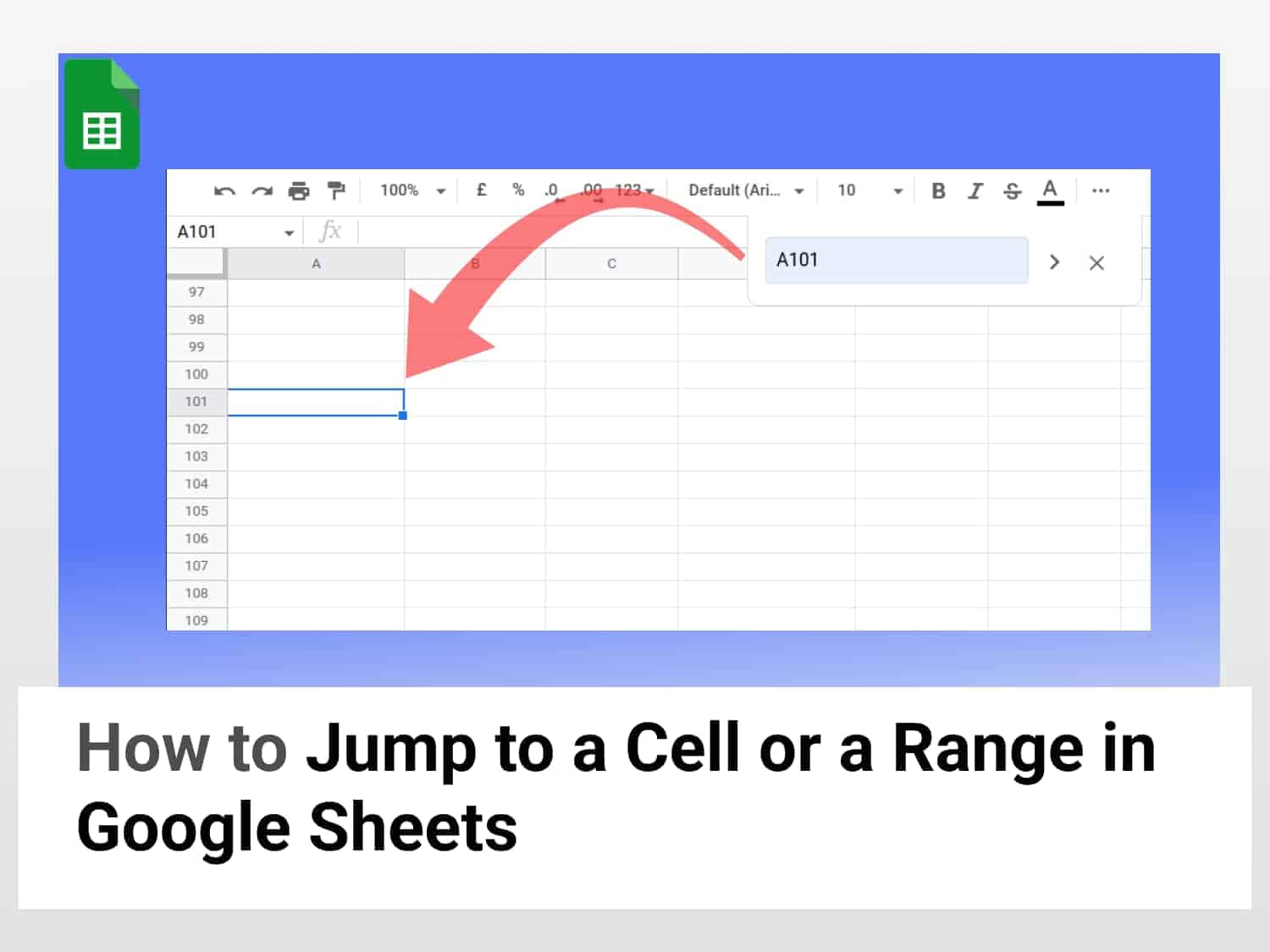 Jump to cell in Google Sheets