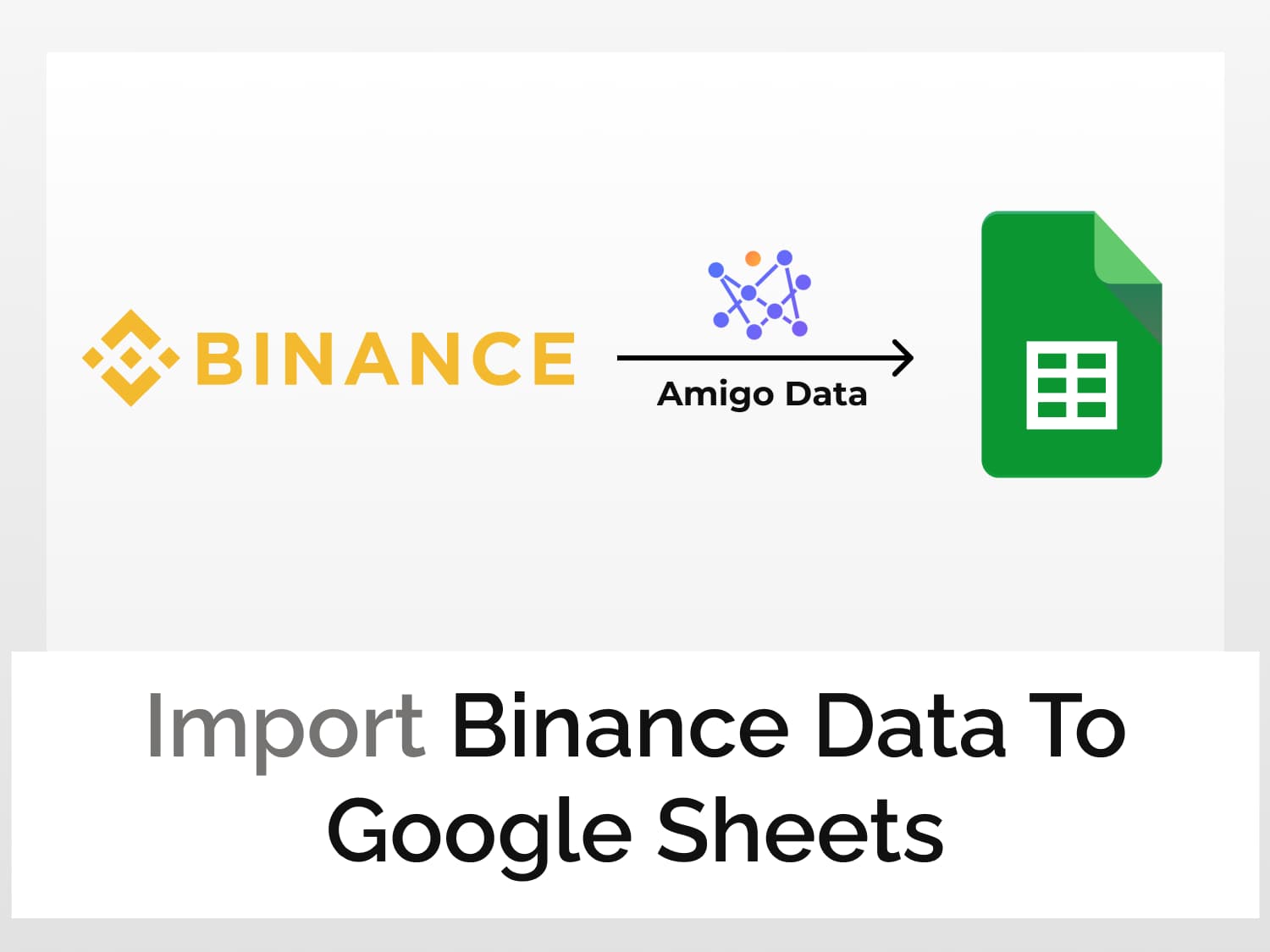 Import data from Binance to Google Sheets