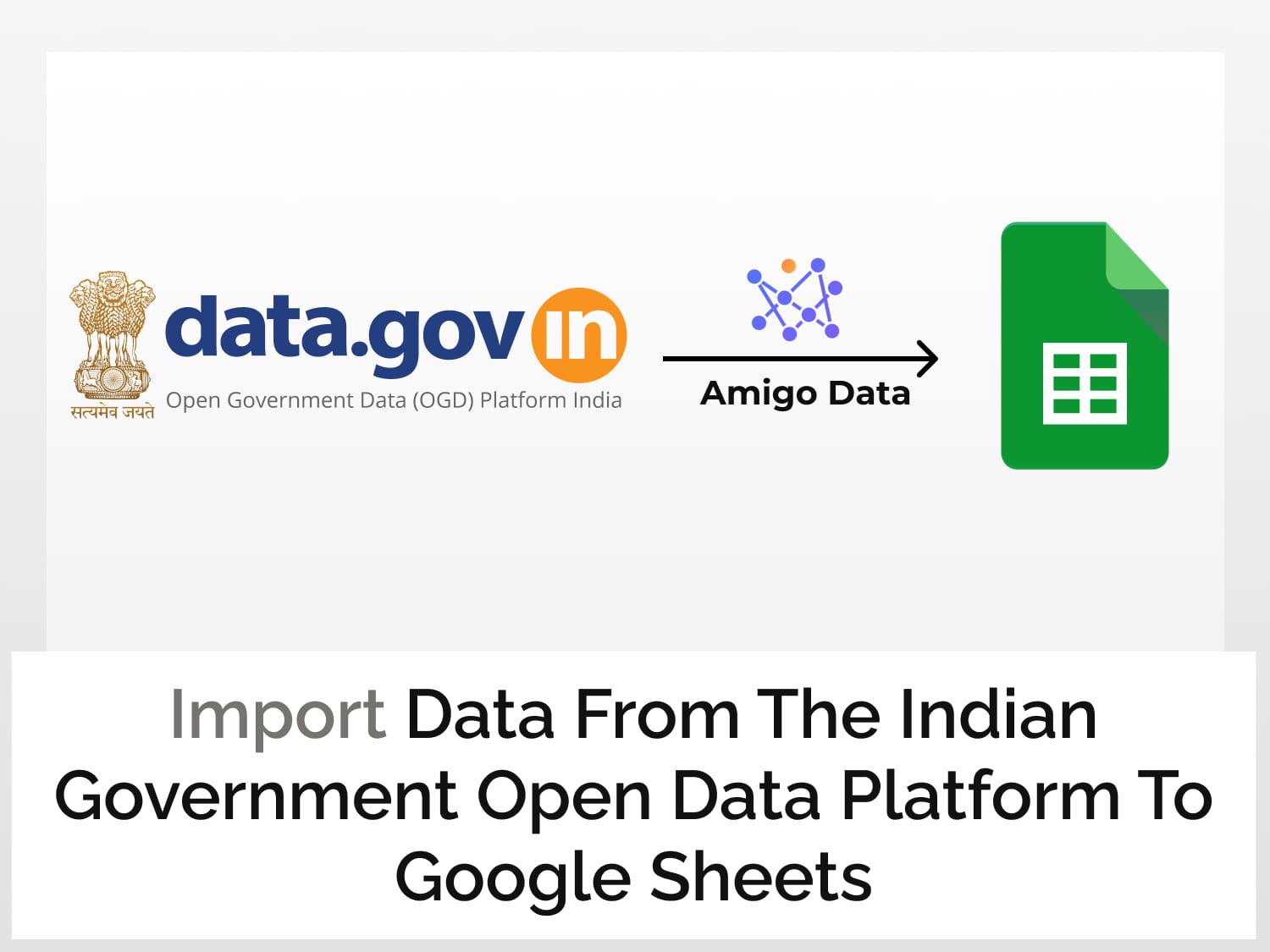 How to import Indian government open data to Google Sheets