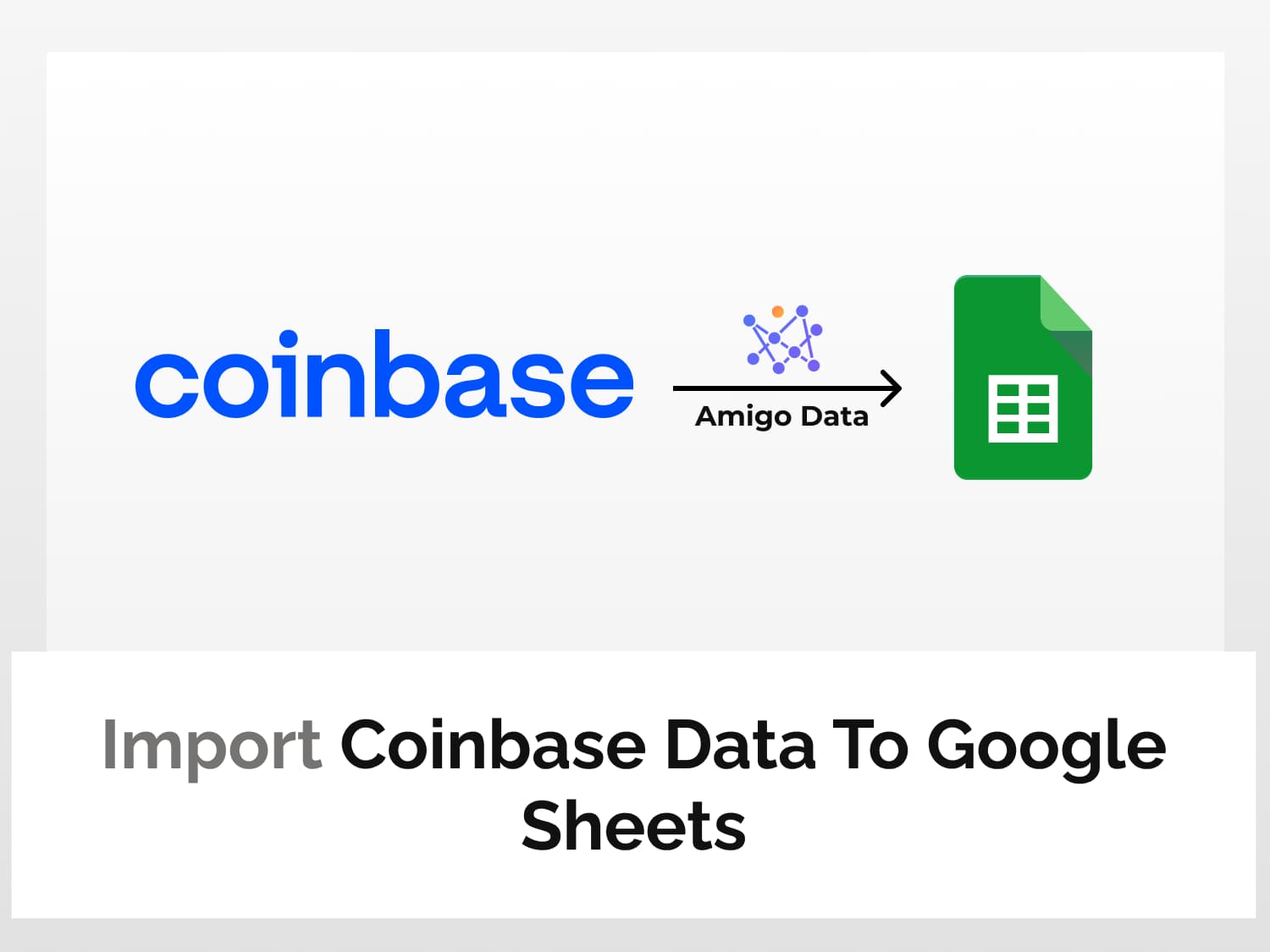 How to import Coinbase data to Google Sheets