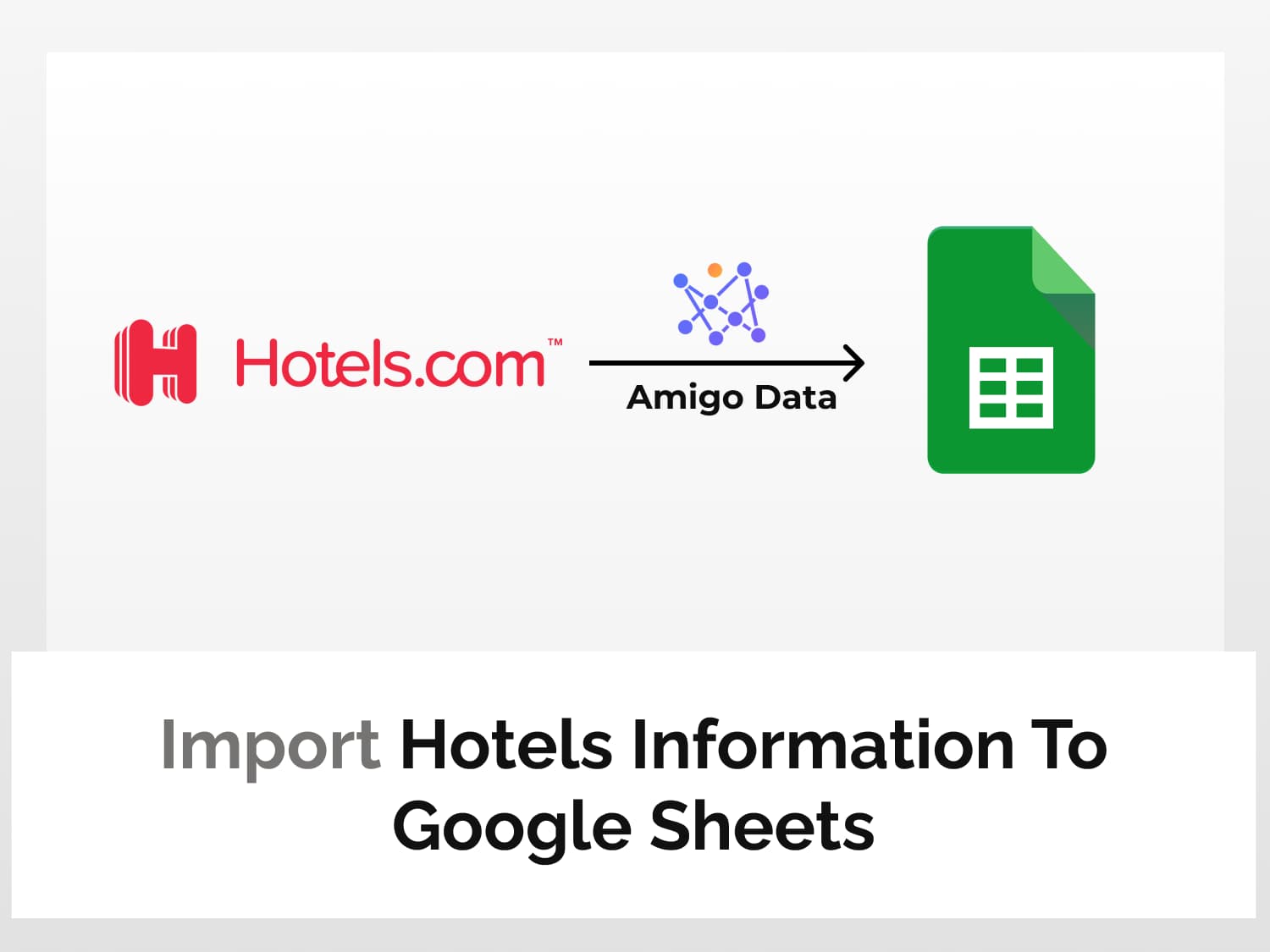 Import hotels information to Google sheets