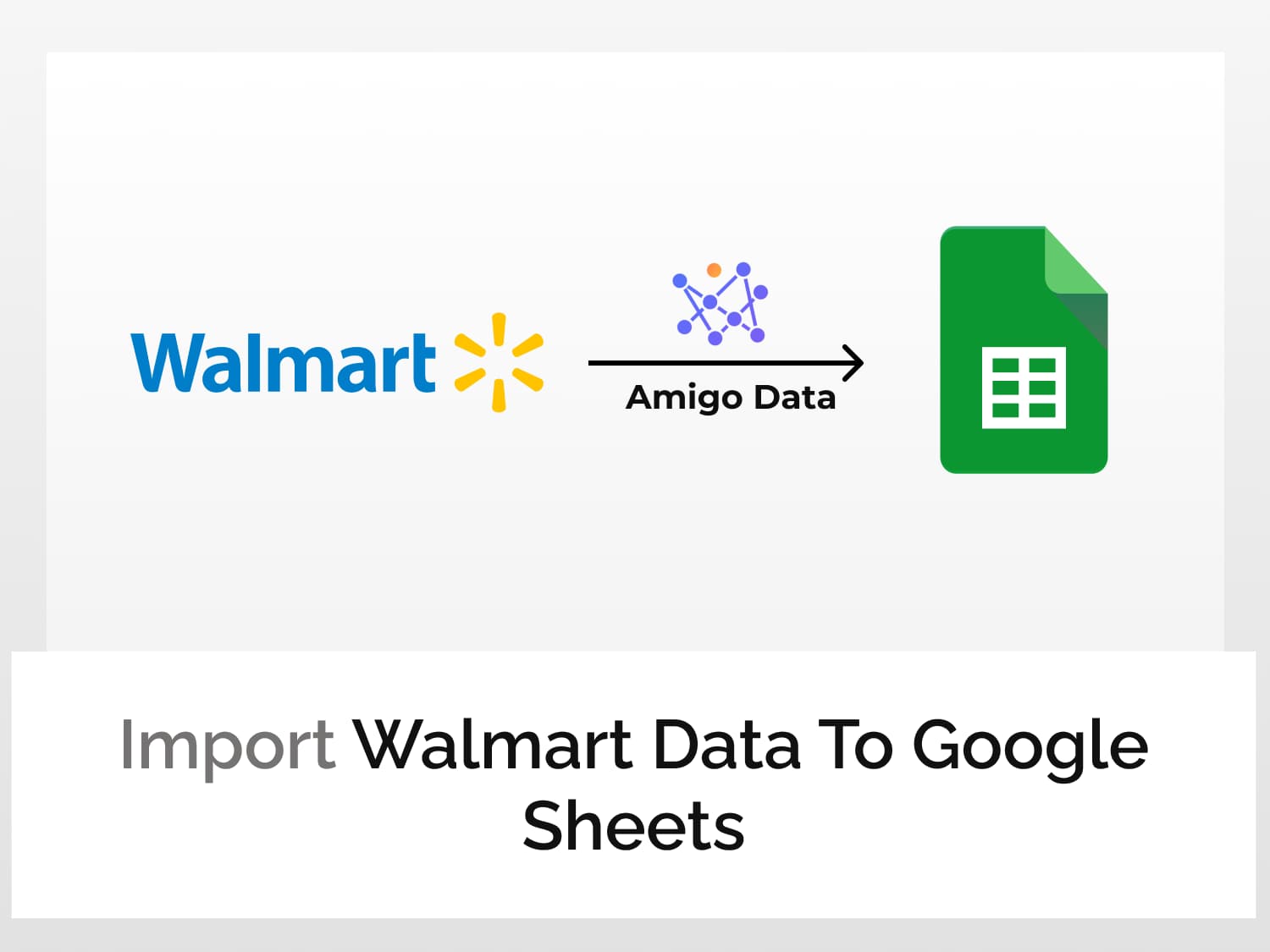 Import Walmart data to Google Sheets