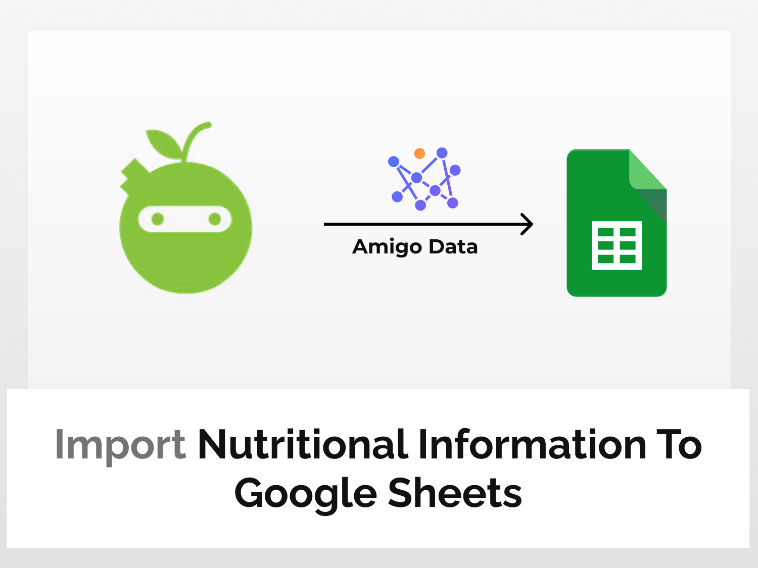 Import Nutritional Information To Google Sheets