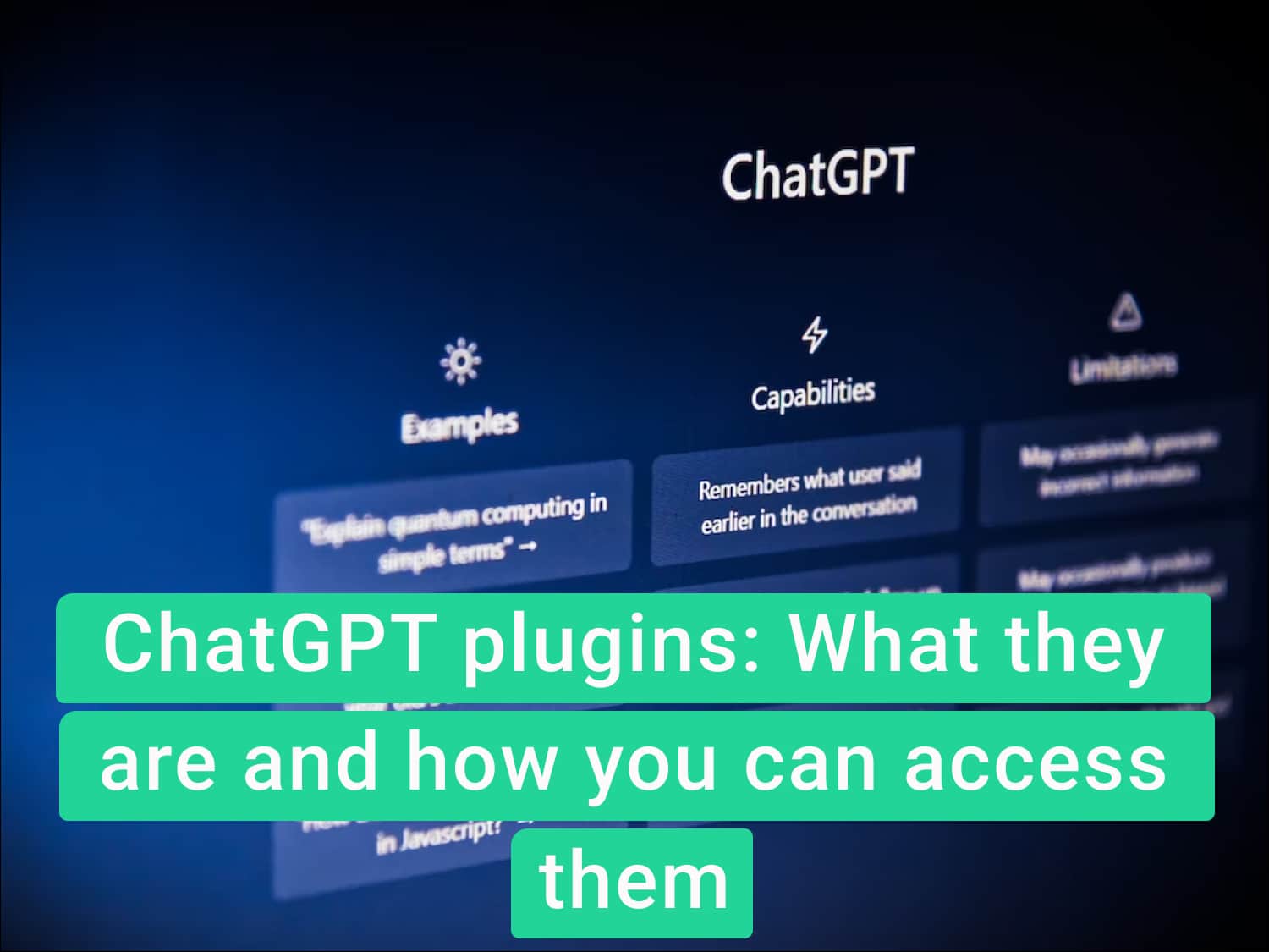 What are ChatGPT plugins and how do you access them?